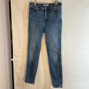 Madewell Womens Jeans Size 27 Blue Denim Jeans 10” High Rise Skinny Stretch Boho